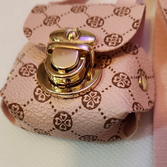 Mini Pink Patterned Keychain Bag - Picture 4 of 8